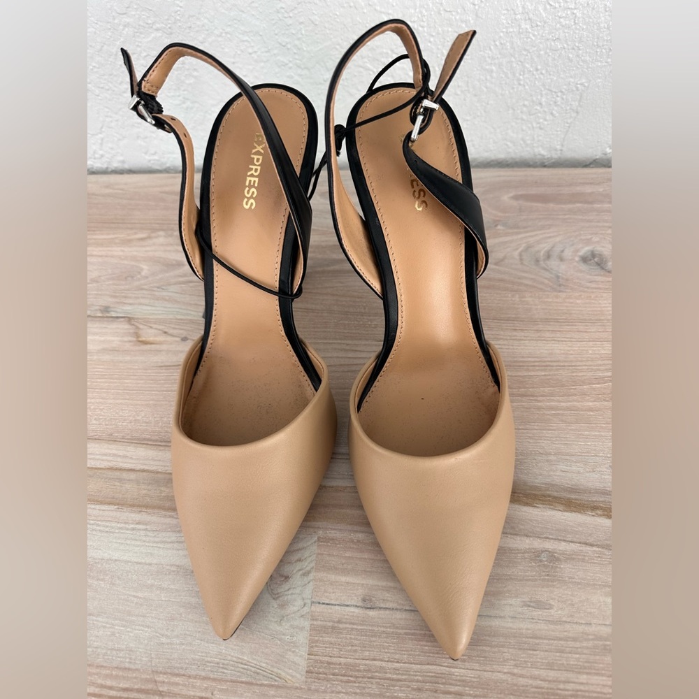 Express Black and Brown Heels